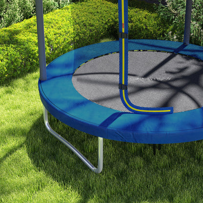 6ft Outdoor Kid Trampoline with Safety Enclosure Net, Blue