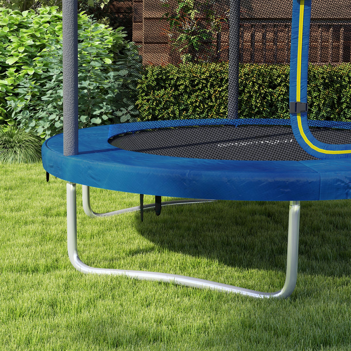 6ft Outdoor Kid Trampoline with Safety Enclosure Net, Blue