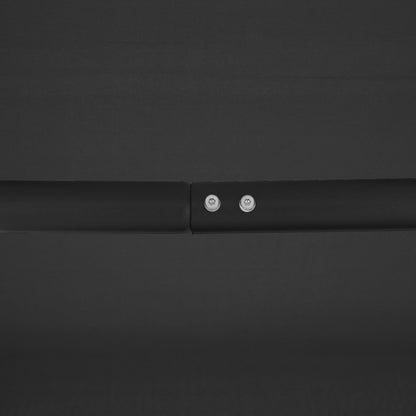 Three-Seater Garden Swing Chair, with Canopy - Black