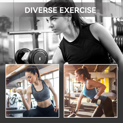 10kg Dumbbell Weights Set with Carry Case, Pink, Purple, Grey, Brown