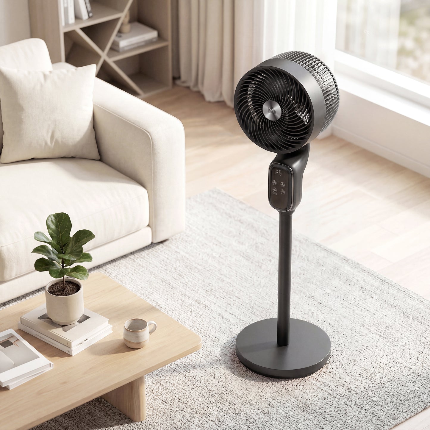 20 dB Standing Fan for Bedroom, Pedestal Fan with Oscillating