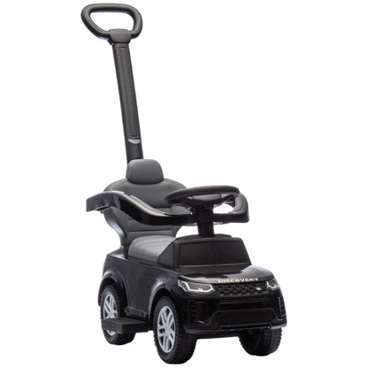 Land Rover Licensed Baby Push Car, 2-in-1 Ride on Car, Black