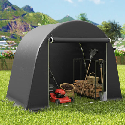 8 x 4 ft Garden Storage Shed Tent Bike Tent, Dark Grey