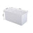 Folding Faux Leather Storage Cube Ottoman Bench Seat PU Rectangular Footrest Stool Box (Cream White)