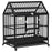 43" Heavy Duty Dog Crate on Wheels, with Removable Tray, Openable Top