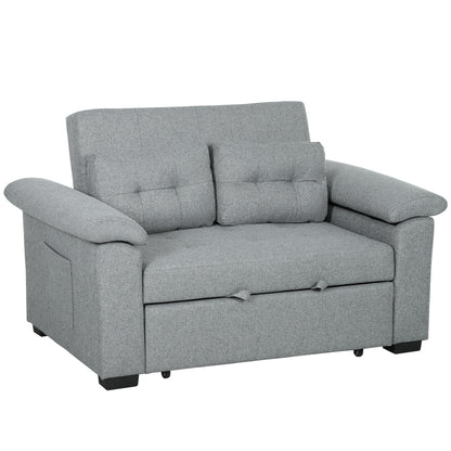 Click Clack Sofa Bed 2 Seater Sofa Bed for Living Room Light Grey