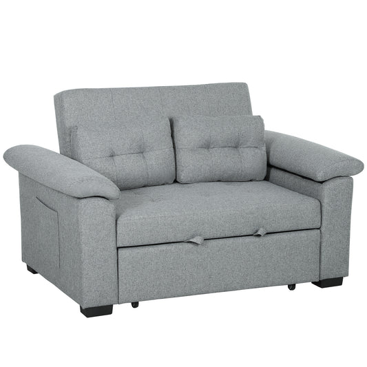 Click Clack Sofa Bed 2 Seater Sofa Bed for Living Room Light Grey