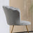 Accent Chair, Velvet Armchair with Lotus Backrest, Steel Legs, Grey