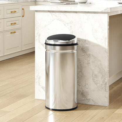 42L Sensor Bin, Stainless Steel Kitchen Bin with Automatic Close