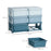 Kids Storage Unit Toy Box Vertical Dresser with Six Drawers - Blue