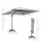 2.7 x 2.7 m Cantilever Parasol Garden Umbrella w/ Cross Base Grey