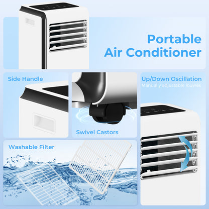 4-in-1 Portable Air Conditioner 9000 BTU Air Conditioning Unit White