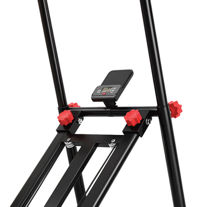 Stair Stepper for Home Gym with 3 Resistances, Foldable Vertical Stair Climber Workout Machine with Adjustable Handlebar, LCD Monitor, Phone Holder for Full Body Exercise, Max Load 150 kg