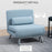 Single Sofa Bed Sleeper Foldable Portable Pillow Lounge Couch Living Room Furniture - Blue