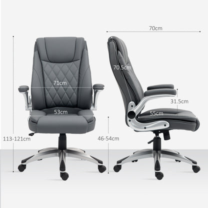 High Back Executive Office Chair Home Swivel Dark Grey