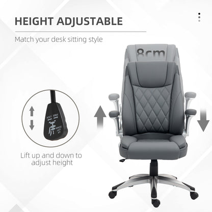 High Back Executive Office Chair Home Swivel Dark Grey