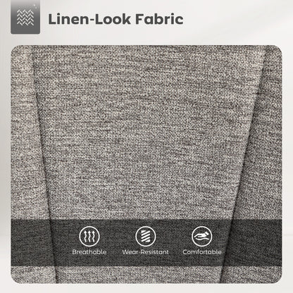 Swivel Bar Stools Set of 2 Height Adjustable Bar Chairs Grey