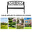 2 Seater Metal Garden Bench Garden Park Porch Chair Outdoor Patio Loveseat Seat Black