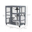 Outdoor Catio Cat House on Wheels with Platforms, Hammock