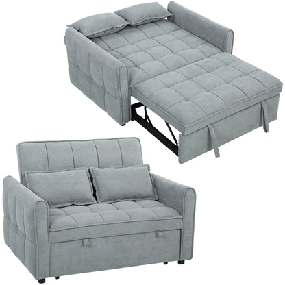 2 Seater Sofa Bed, 3-in-1 Sleeper Sofa with Adjustable Backrest