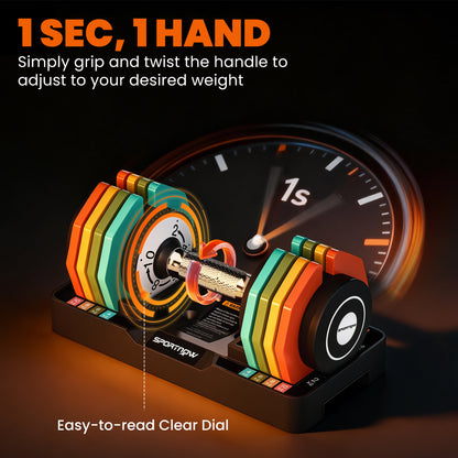 20 kg Adjustable Dumbbells Set with Safety Locking Mechanism