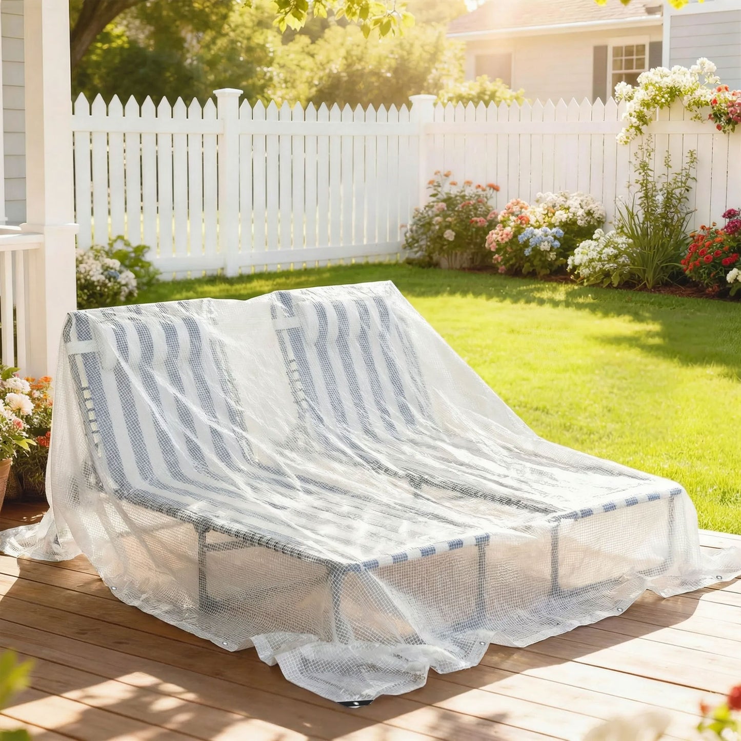 3 x 5m Waterproof Tarpaulin, 140GSM Tear-Resistant PE Tarp
