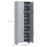 Modern Kitchen Cupboard Storage Cabinet with 6 Shelves, Grey