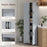 Modern Kitchen Cupboard Storage Cabinet with 6 Shelves, Grey