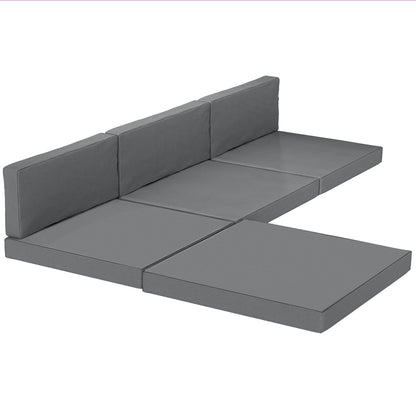 7-Piece Patio Furniture Cushions Water-Repellent 60x60cm, Dark Grey