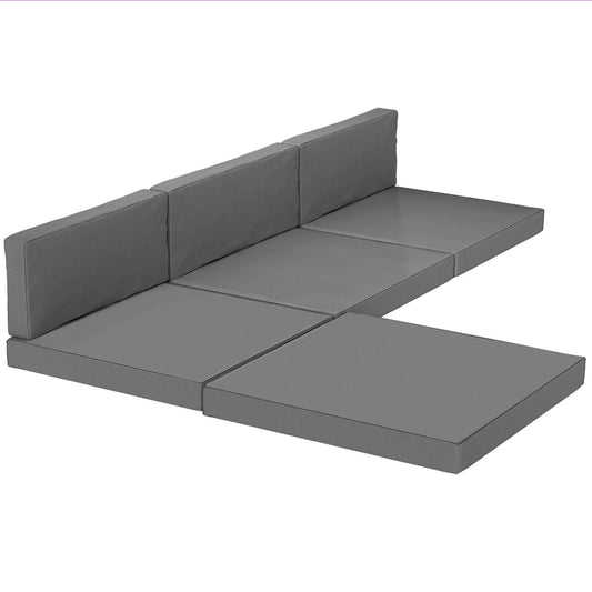 7-Piece Patio Furniture Cushions Water-Repellent 60x60cm, Dark Grey