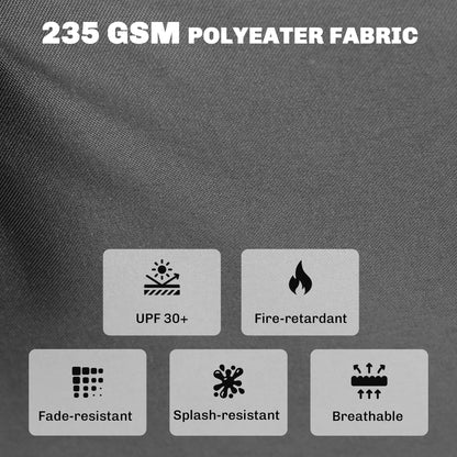 Bistro Chair Cushions, Chair Pads Set of 4, Dark Grey