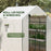 Walk-in Greenhouse w/ 3 Tier Shelves, Green House Garden Grow House w/ PE Cover, Roll-up Door, Mesh Windows, 140 x 213 x 190cm, White