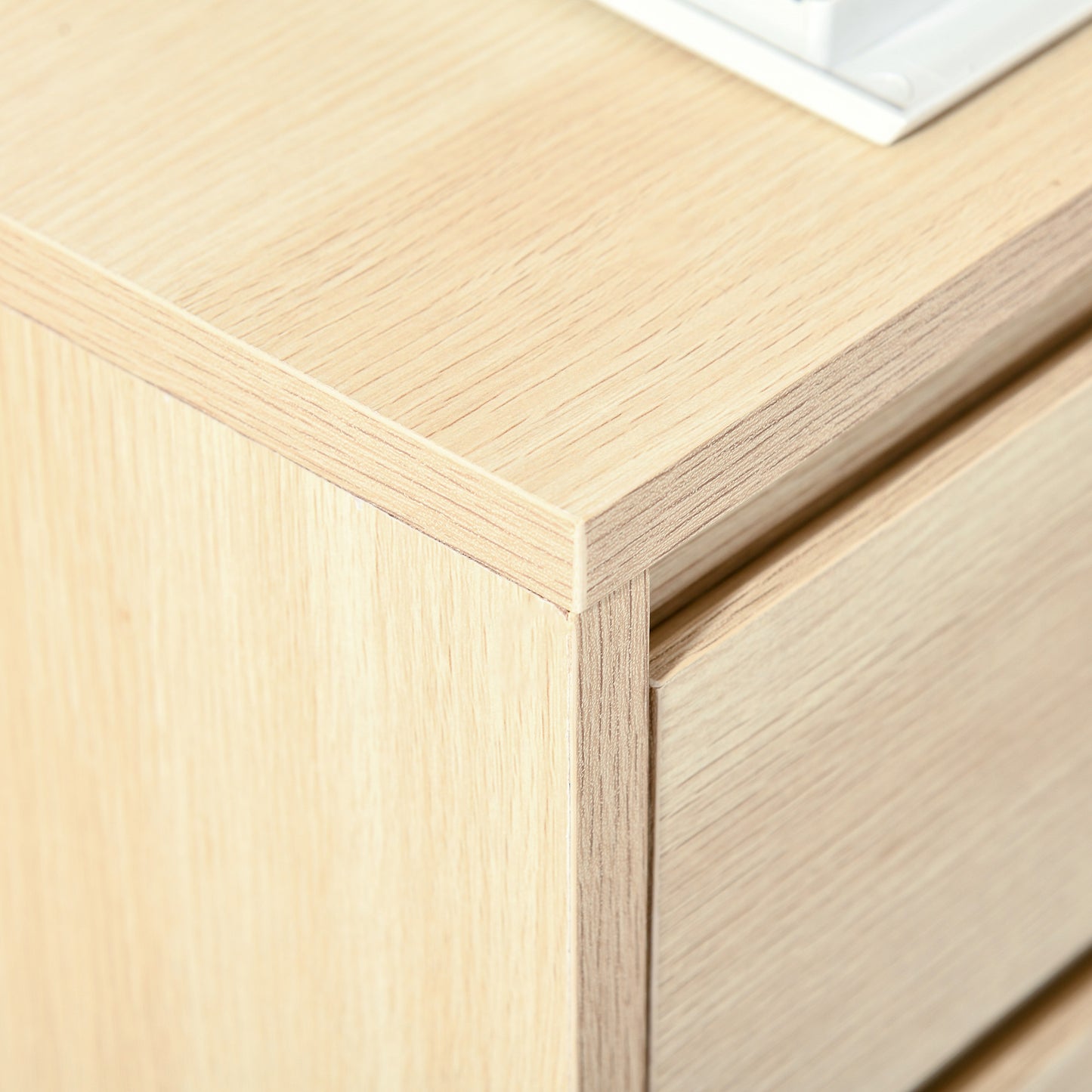 Mobile Vertical Filing Cabinet with 4 Drawers for Home, Natural