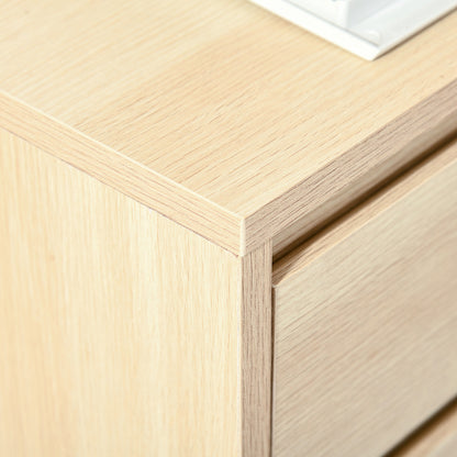 Mobile Vertical Filing Cabinet with 4 Drawers for Home, Natural