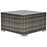 Rattan Coffee Table Ready to Use Outdoor Furniture Suitable for Garden Backyard Deep Grey