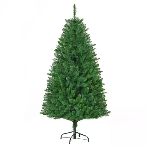 5ft Prelit Christmas Tree Artificial Tree Warm White LED Holiday Home Xmas Decoration, Green