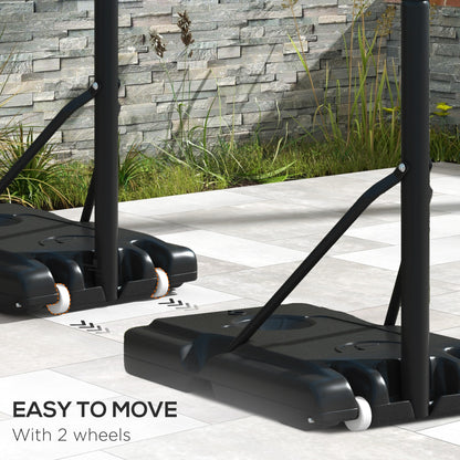 2.35-3.05m Basketball Hoop and Stand with Weighted Base and Wheels