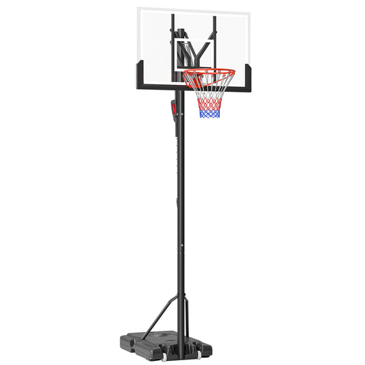 2.35-3.05m Basketball Hoop and Stand with Weighted Base and Wheels