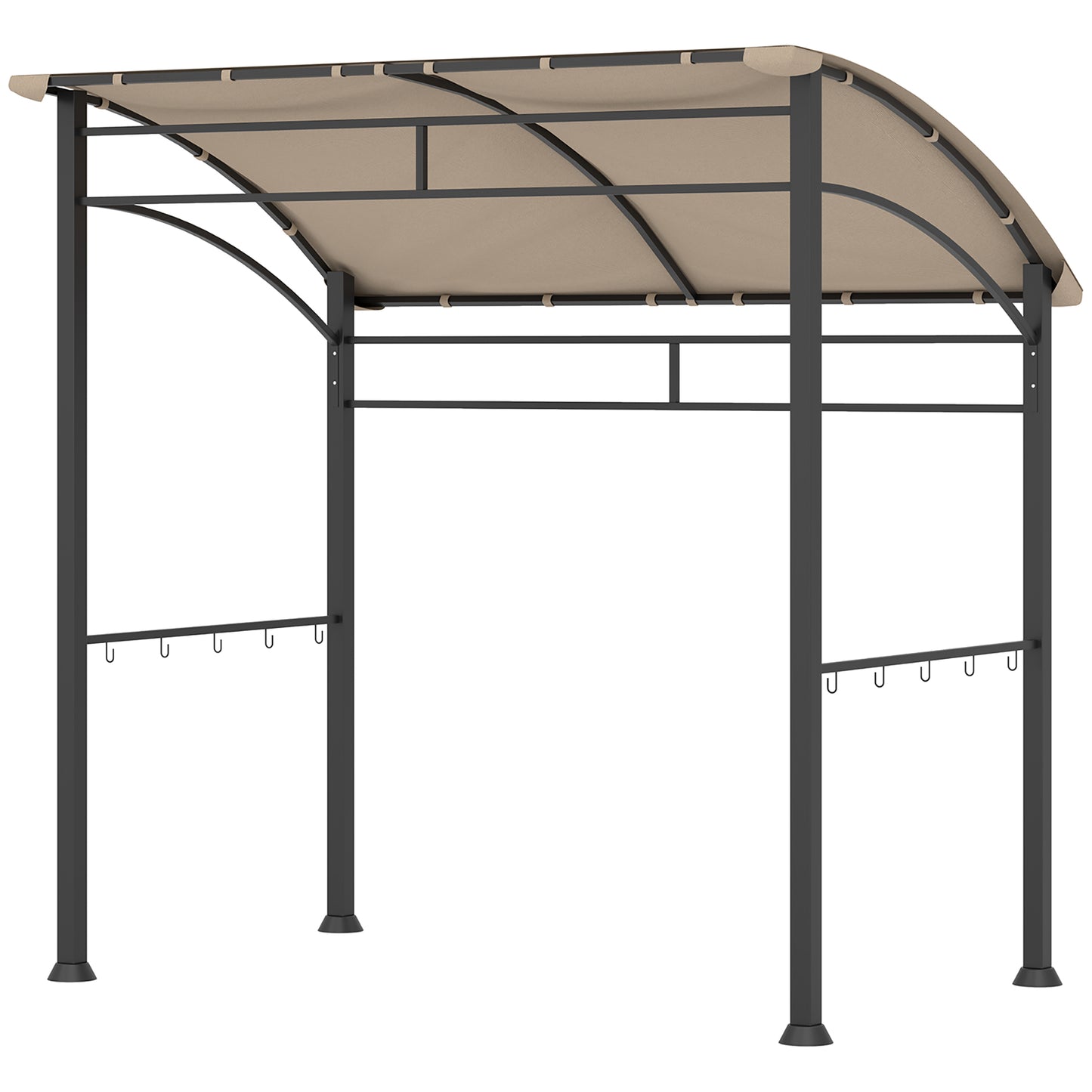 2.2 x 1.5 m BBQ Gazebo Tent Sun Shade with Canopy, Khaki