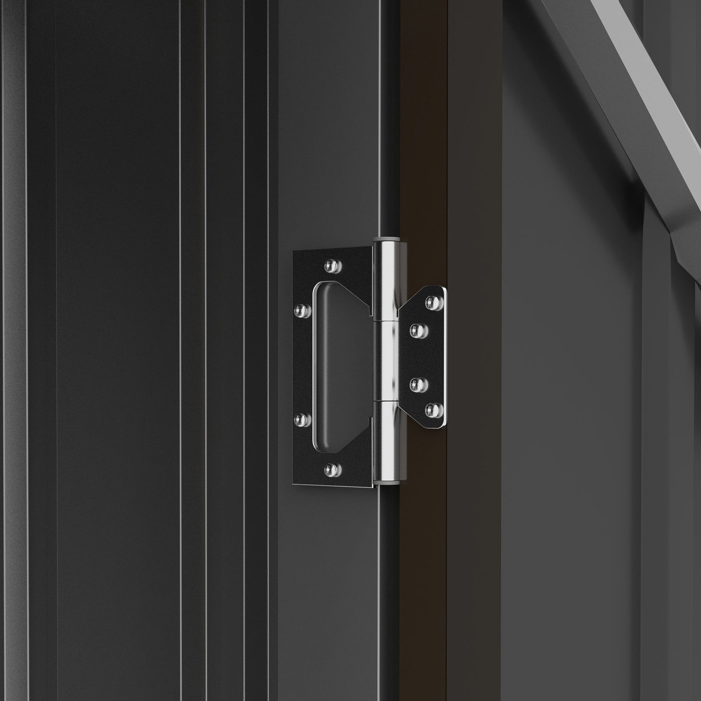 3.3ft x 3.4ft Outdoor Storage Shed Steel Garden Shed w/ Lockable Door