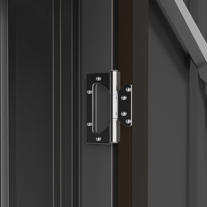 3.3ft x 3.4ft Outdoor Storage Shed Steel Garden Shed w/ Lockable Door