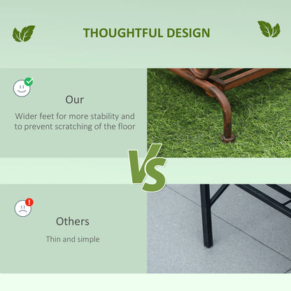 3 Tier Metal Plant Stand, Flower Pot Display Shelf Indoor & Outdoor