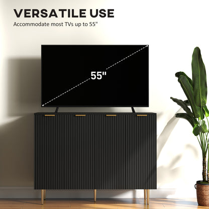 Sideboard Buffet Cabinet with Adjustable Shelves, Black