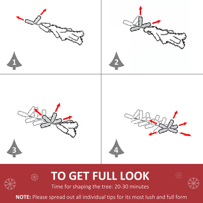 4FT Pre-lit Fibre Optic Christmas Tree Artificial Holiday Décor Metal