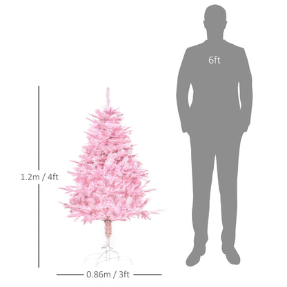 4FT Artificial Christmas Tree w/ Automatic Open for Home Party Pink