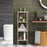 4-Tier Bathroom Storage Shelving Unit, Freestanding Bamboo Shelves, Natural