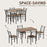 5 Piece Dining Table and Chairs Set, Space Saving, Oak