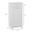 Bathroom Cabinet with Folding Laundry Hamper and Drawer, White