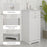 Bathroom Cabinet with Folding Laundry Hamper and Drawer, White