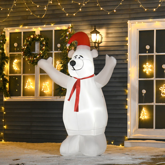 6ft Inflatable Bear Decoration W/LED Lights